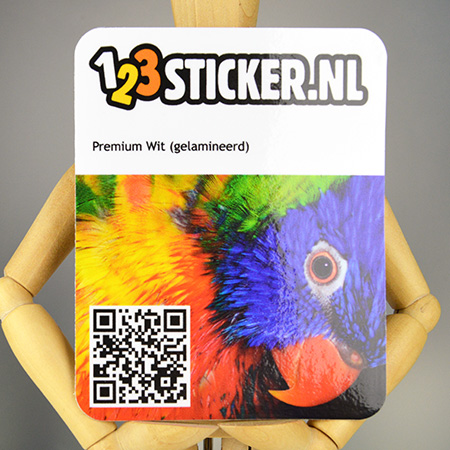 Premium Wit sticker