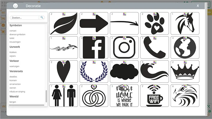 Decoratiebibliotheek plakletters clipart
