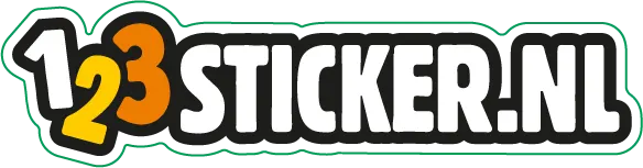 kleine countourgesneden sticker logo