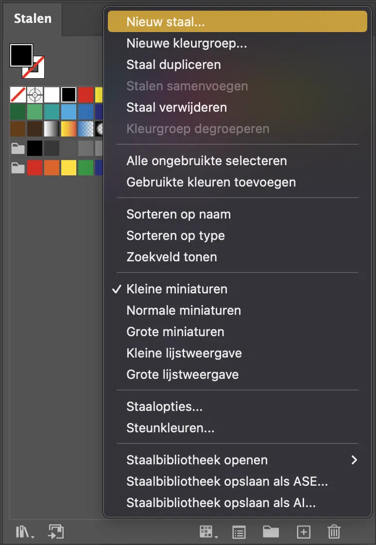 nieuwe staal toevoegen