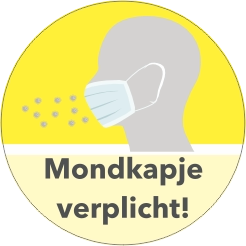 Mond kapje verplicht